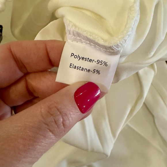 Women’s White Wide-Leg Pleated Dress Pants Short | High Waist Trousers | Size XS - Picture 9 of 10